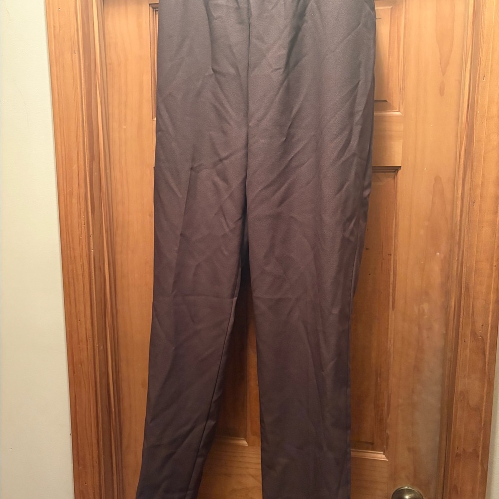 Elegant Brown Straight Leg Women's Pants